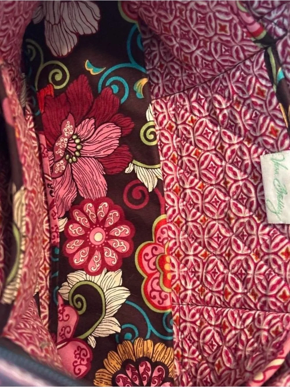 Vintage Vera Bradley Mod Floral Pink Morgan Shoulder Bag - RARE